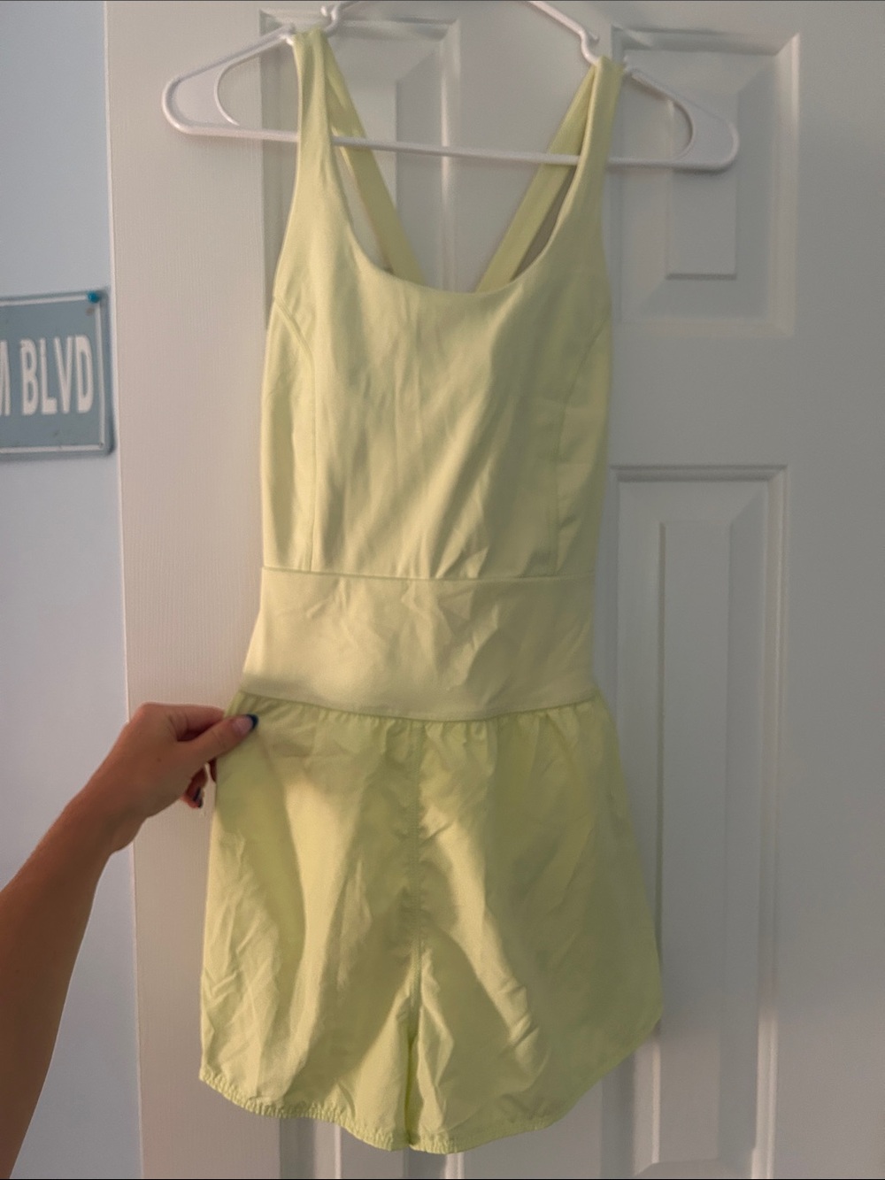 Women’s Light Yellow Tank Romper